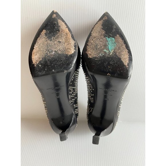 Saint Laurent Studded Black Leather Platform Pumps, Size 36 (IT), 6 (US) - Picture 9 of 11